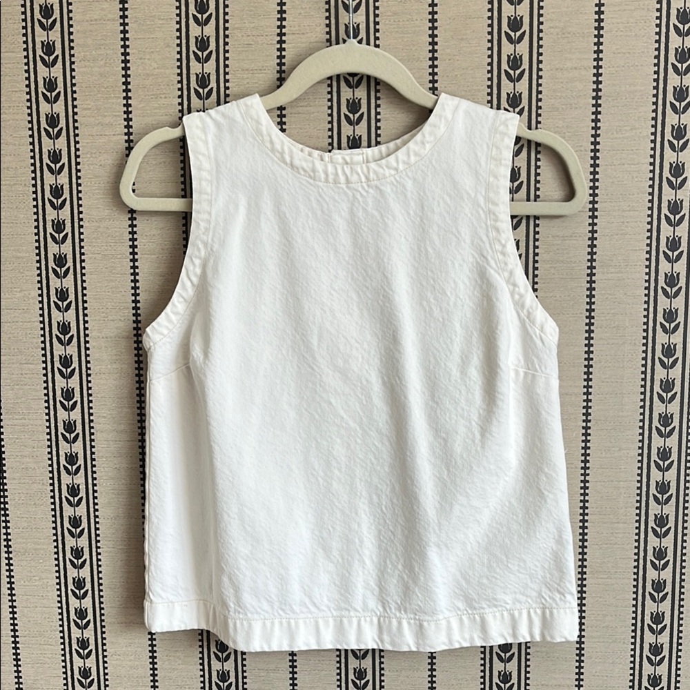 Abercrombie cream denim shell top